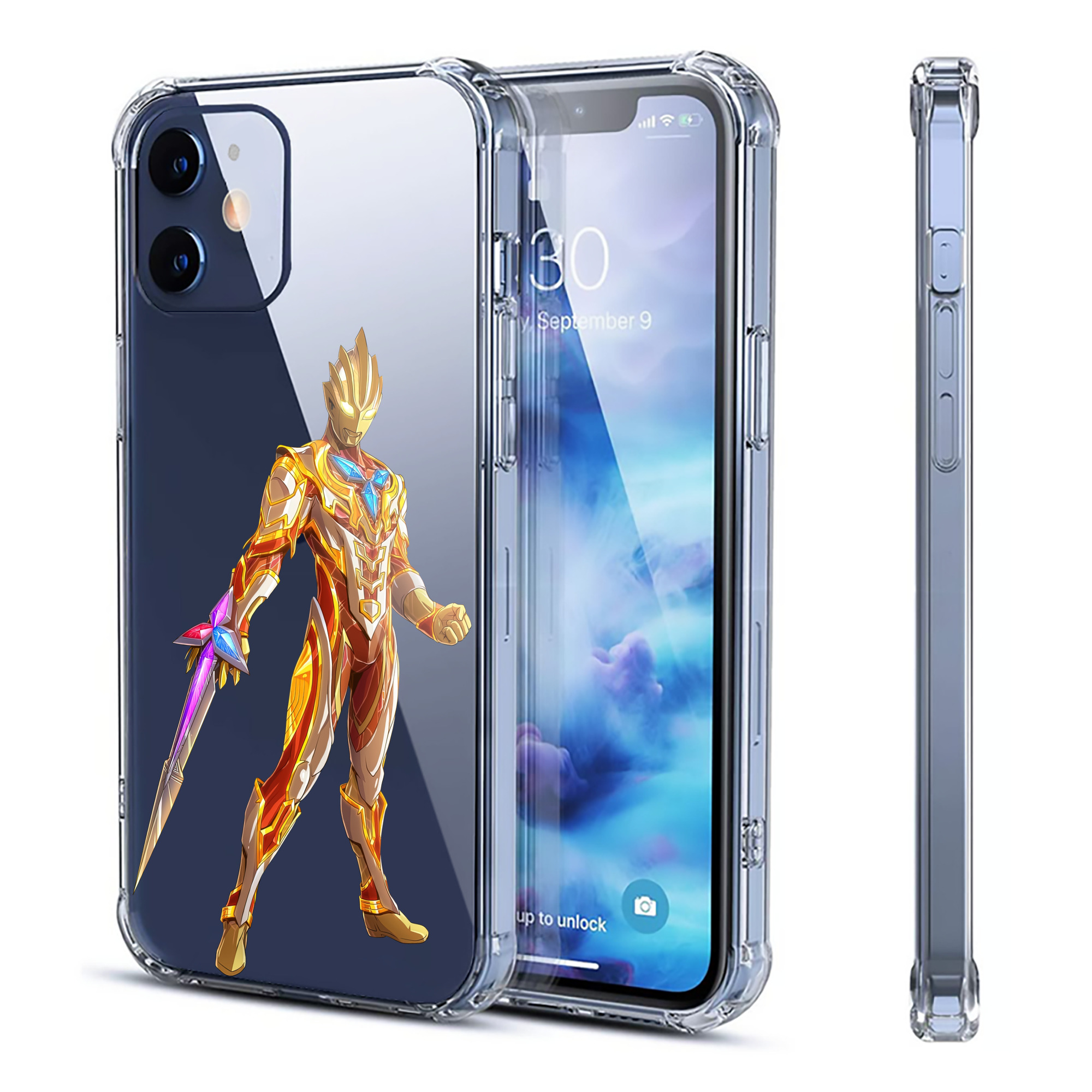 （画像用） ウルトラマン Ultraman 【iPhone 12シリーズ対応】透明スマホケース（クリアソフトケース）